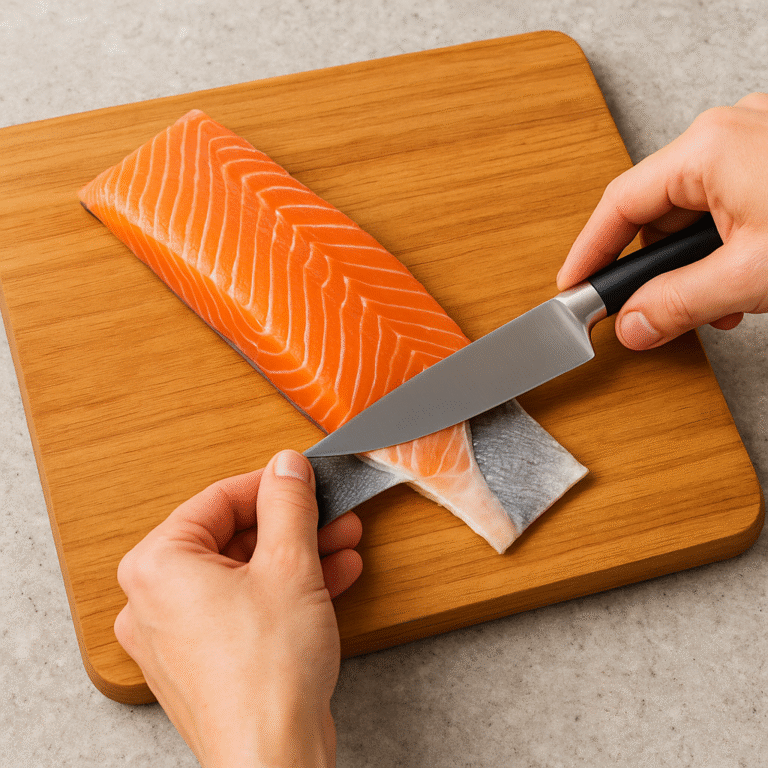 remove the skin from salmo
