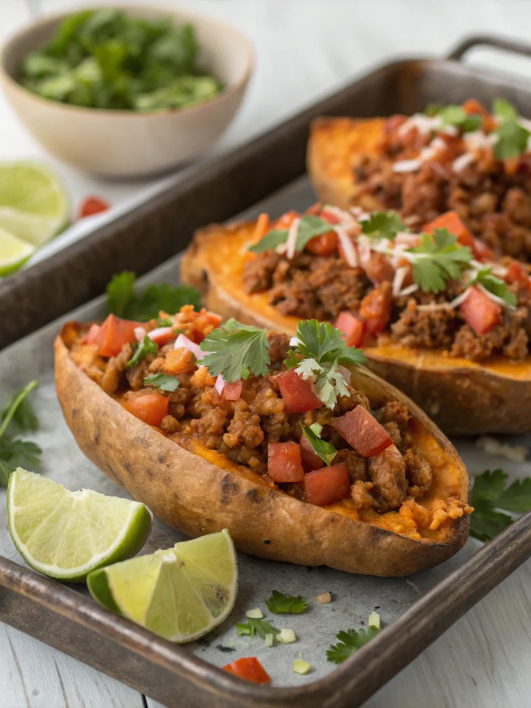 Easy Taco Stuffed Sweet Potatoes Total Time: 1 hour
