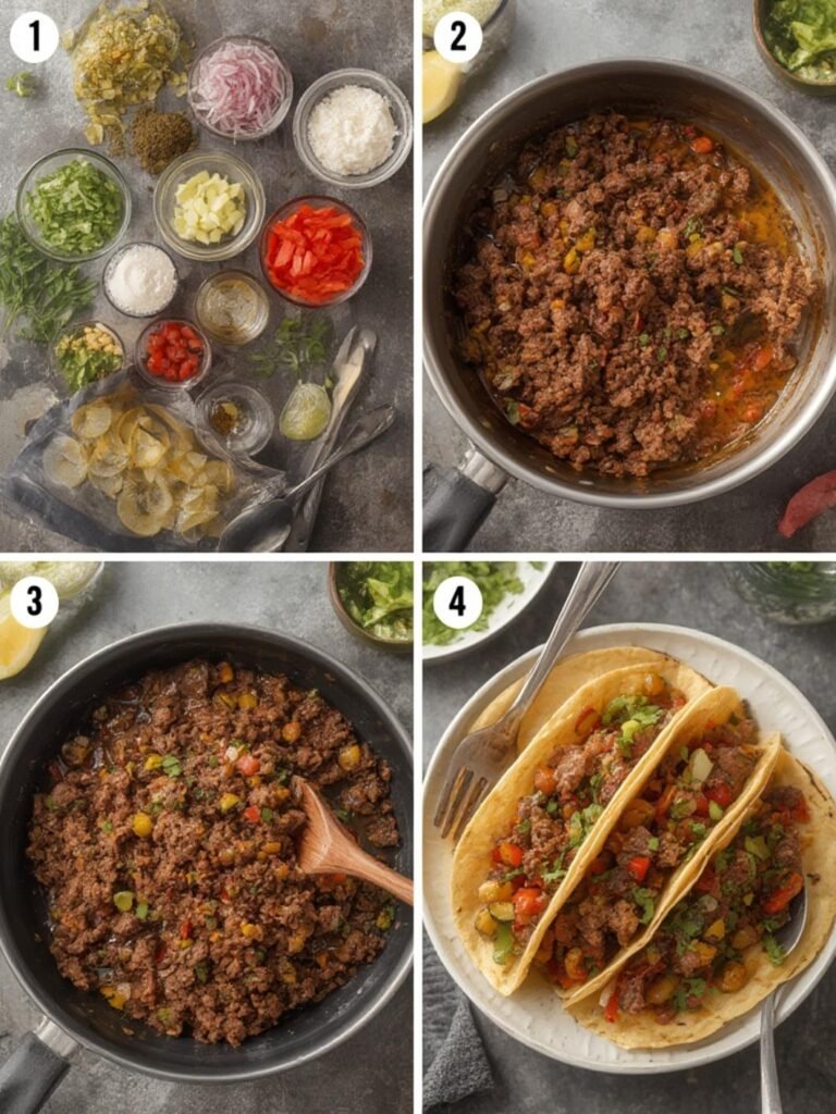 Best Way to Make Ground Beef Taco Recipe in 30 Min 3 ground beef taco recipe Steps